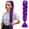 Benehair Extension Per Treccine Africane 60 cm Treccia Capelli Extension Colorate Jumbo Treccia Finta Capelli Fibra Sintetica Extensions per Treccine Lilla
