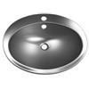 InoxLaser Sanitari LX1260 Lavabo ovale con foro rubinetto in acciaio inox