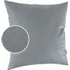 Kisska Federa per cuscino decorativo in ecopelle, per divano, in pelle, colore grigio chiaro, 40 x 40 cm, senza imbottitura