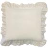 Fresh Ideas Eyelet Ruffled Pillow 2 Pack Sham, Cotone, Ivory, European