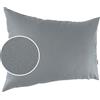 Kisska Federa per cuscino decorativo in ecopelle, per divano, in pelle, colore grigio chiaro, 30 x 50 cm, senza imbottitura