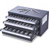 VEVOR Dispenser Cassetta per Punte da Trapano 27 Scomparti A-Z, Scatola Cassetti per Punte da Trapano 3 Cassetti per Trapano 37,5x20x20 cm Impilabile Conservazione di Punte da Trapano Officina Garage