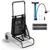 VEVOR Carrello da Spiaggia con Grandi Ruote per Sabbia, Portapacchi 510 x 370mm, Carrello Trasporto Pieghevole Ruote per Palloncini da 228,6mm, 74,8kg, Altezza 690-1140mm, per Spiaggia, Campeggio