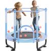 VEVOR Trampolino per Bambini 1545x1210 mm, Trampolino per Interni Esterni, Mini Trampolino Ricreativo per Bambini con Rete Sicurezza e Canestro Basket Giocattoli Bambini Trampolino per Bambini Blu