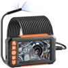 VEVOR Telecamera Endoscopica Luce, Boroscopio a Doppia Lente con Cavo Semirigido 15 m, Schermo 109 mm 1080P Luci LED Zoom 4X, Telecamera a Serpente Impermeabile IP67, Idraulica Telecamera Ispezione