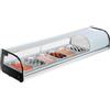VEVOR Vetrina Refrigerata per Sushi Commerciale da 62 L, 6 Teglie con Vetro Curvo, Illuminazione a LED e Controllo Digitale della Temperatura, Frigorifero per Bancone Ristorante Negozio