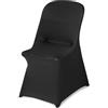 VEVOR Coprisedie Elasticizzati, 30 Pezzi Lavabili e Rimovibili in Poliestere e Spandex per Matrimoni, Feste, Sale da Pranzo, Banchetti, Ristoranti, Adatti a Sedie 460 x 500 x 860 mm, Nero