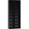 HOMCOM Scaffale Porta CD con 14 Ripiani Regolabili, Capacità di 640 CD/360 DVD, 78.5x24x175 cm, Nero