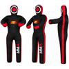 JR Active Manichino da allenamento MMA (posizione eretta) per boxe, combattimento, lancio, rampa, karate, jiu-Jitsu, allenamento di wrestling, non riempito (tela rossa/nera, 119,4 cm)
