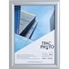 Hampton Frames | Cornice portafoto a scatto | Formato A4, 21x30 cm, argento | Lastra anteriore antiriflesso, senza vetro, kit fissaggio incluso | Facile cambio foto