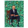 Raro Kehinde Wiley "Barack Obama" 2018 firmato? Poster con stampa offset Icon...