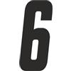 4R Quattroerre.it 13286 Cross 6 Numero, Nero, H 21 cm, Set di 3