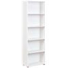 Inter Link Libreria Scaffale 5 nicchie Scaffale regolabile in altezza Per ufficio Soggiorno Sala Arco 4 Dimensioni in cm P 30 x L 60 x H 180 Colore bianco