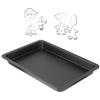 Zenker 9940250 - Teglia rettangolare e 7 formine per biscotti di Natale, piastra per forno e porta pezzi in acciaio inox, piastra per pasticceria per biscotti, 42 x 29 cm