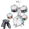 Batteria per bambini principianti, include bacchette, sgabello, giocattolo