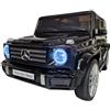 Pilots Kids Auto Elettrica per Bambini Mercedes G500 12V Nero Sedile in Pelle