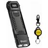 Nitecore EDC29 - Torcia EDC ultra sottile ad alte prestazioni, 6500 lumen, con portachiavi retrattile, colore: Nero