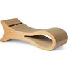 Amazon Basics Cat Scratcher Lettino da salotto per gatti da interno a forma di tiragraffi per gatti,tappetino in cartone ondulato con palla interattiva e catnip,certificato FSC,87,1 x 30 x 30cm, legno