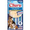 INABA Churu Snack per Cani Cremoso al Tonno, 1 Pack (4 Stick x 14gr) - Premietti Cane Ipocalorici, Morbidi e Deliziosi - Cibo per Cani Senza Pollo, Conservanti o Coloranti Artificiali, Grain-Free