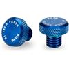Puig 21805A Tappo coprifiletto specchietto finitura pulita in alluminio anodizzato per coprire le filettature del manubrio, Blu