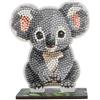 CRYSTAL ART Wildlife Buddies - Il Kit Diamond Painting Originale, Koala, con Diamatini in Resina Brillante, Set Creativo 6+ con Supporto in Legno, 11cm, CAFGR-31GEN057