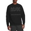 AC/DC ACDC Back in Black Crew Felpa, Nero, S, Nero, S