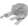 YaHoGa 60 cm #8 cerniera plastica divisibile a 2 vie cerniera bianca per cappotto giacche (RZTW bianco)