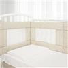 Babysanity - Paracolpi Lettino Ad Alta Traspirazione Dotato Di Sistema Baby Air Mesh Il Paracolpi Culla Garantisce al tuo Bambino un Ambiente Sicuro per la Nanna (Fantasia Beige)