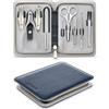MR.GREEN Set manicure 9 in 1 per pedicure, set di tagliaunghie in acciaio inox tedesco, resistente agli spruzzi, strumenti professionali per la cura delle unghie, con custodia in pelle da viaggio per