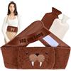 PBWZF Cintura Borsa dell'Acqua Calda Foca, 140cm Lunga Borsa dell'Acqua Calda con Copertina e Morbida Copertina Vita, Borsa dell'Acqua in Gomma per Collo, Spalle, Gambe, Schiena, Vita