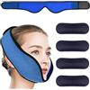 AOOWU Impacco di Ghiaccio per il Viso,4 Confezioni Impacco Ghiaccio Gel Riutilizzabile, Terapie Caldo e Freddo Borsa per Lesioni, Denti di Saggezza Dolore, Emicrania e Sollievo TMJ