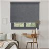 MADECOSTORE Tenda avvolgibile oscurante, effetto vellutato, gamma Must, colore: grigio, dimensioni: 49 x 190 cm