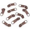 cyclingcolors 10x Cursore Cerniera Ricambio Kit di Riparazione per Cerniera Testa N°5 Cursori per Vestiti Borse Giacche Borse Valigie Jeans, marrone chiaro