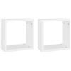 vidaXL Mensole Parete a Cubo 2 pz Bianche 30x15x30cm
