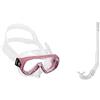 Cressi Piumetta Kid, Maschera Subacquea Unisex - Bambino, Trasparente/Rosa, 3-7 Anni & Minigringo, Snorkel Unisex - Bambino, Trasparente