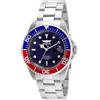 Invicta Pro Diver - Orologio da uomo in acciaio inossidabile con movimento al quarzo - 40 mm, Rosso / Blu