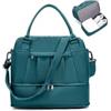 HPLQQ Borsone da Viaggio Donna Bagaglio a Mano Ryanair 40x30x20, Borsa Sportiva Borsone da Palestra con Scomparto per le Scarpe, Borsa da Weekend, Ospedale Parto, Danza,D05-Blu pavone
