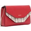 DKNY, Pochette, Sling Bag Donna, Rosso chiaro/Naturale Lisa Clutch, taglia unica