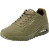 Skechers Uno Stand On Air, Scarpe da Ginnastica Uomo, Olive Durabuck Mesh, 48.5 EU