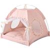 Generic Casa per interni e gatti, tenda per gatti, portatile, per interni ed esterni, cuccia pieghevole per conigli o piccoli animali e pali per tenda (fen, M)