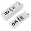 Paperlin Biglietti Guardaroba Numerati (500 Pezzi) in Carta Spessa 120g - Ticket Staccabili 12x4cm per Ricevimenti, Festival e Associazioni - Blocchetti Numerati Professionali Made in Italy, Bianco