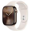 AW S10 GPS + Cellular 46mm Gold Titanium Case with Starlight Sport Band - S/M