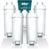 Sillar Set da 4x Filtro Acqua per Macchine da Caffè Delonghi DLSC002, SER3017 & 5513292811 - Compatibile con le Serie ECAM, ESAM, ETAM | Adatto a Dinamica, PimaDonna | Cartucce a Carbone Attivo