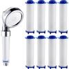 GIUSOBG Doccia Filtro in Cotone PP 8 Pezzi 73 * 23mm Cartuccia Sedimenti Filtrati Generico Sostituibile Cotone Filtro Doccia,per il Soffione della Filtrare le Impurità