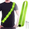 KOIROI Luce da corsa per jogging con cintura riflettente, cintura riflettore LED, lampada da corsa a LED, ricaricabile USB, regolabile, luce di sicurezza notturna, cintura da corsa per jogging, corsa,