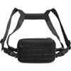 GOEDCH Tactical Chest Rig Pack: nero tattico petto pack, Utility Chest Rig, Radio Pouch Chest Strap Pack, Radio Walkie Chest Bag, Harness Pack Borse per sport all'aria aperta, jogging, trainning