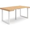 Skraut Home | Consolle allungabile | Tavolo consolle allungabile | 160 | Per 8 persone | Gambe in legno | Stile moderno | Rovere