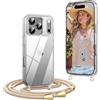 OLEPHY Trasparente Cover con Cordino per iPhone 17 Pro Max 6,9'', Yellow