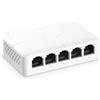 YuLinca Extender PoE a 5 porte con 1 PoE in 4 PoE Out, IEEE 802.3 af/at/bt 90 W Ripetitore PoE da 10/100 Mbps, parete e interruttore Din Rail Mount PoE Passthrough