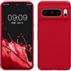 kwmobile Cover per Google Pixel 8 Pro Custodia - Back Case per Smartphone in Silicone TPU - Protezione Gommata - red cherry